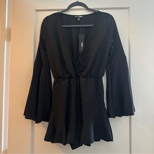 Fashion Nova Elegant Black Romper